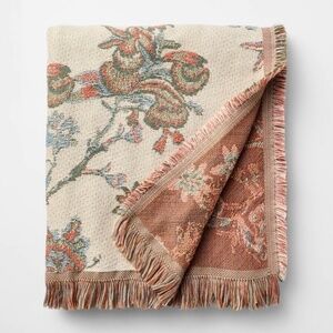 Threshold Studio McGee Jacquard Floral Multi Color Throw Blanket